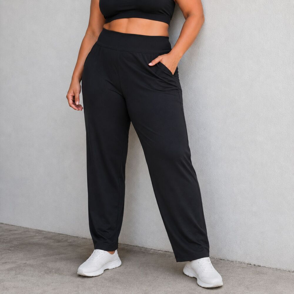Athleta Brooklyn Ankle Pants Black Size 20 Slim Straight Stretch Pull On Travel